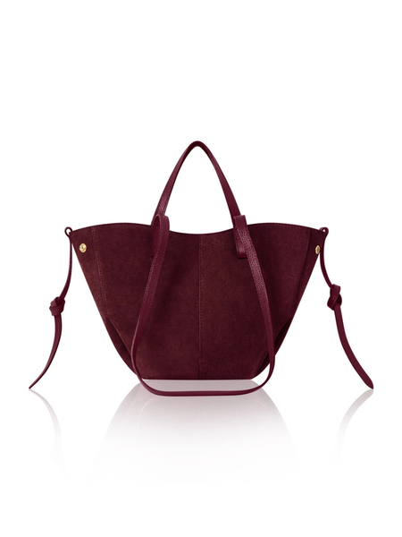 Violetta Suede Tote Bag - Plum