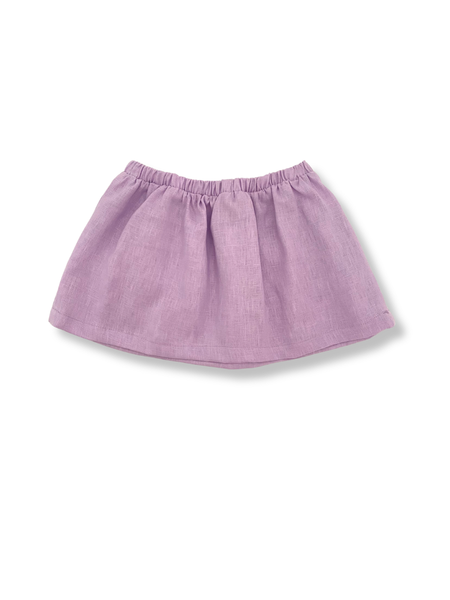 Lilac Linen Pocket Skirt