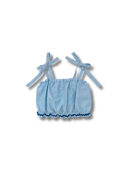 Saint Tropez Linen Skirt - Azure Blue