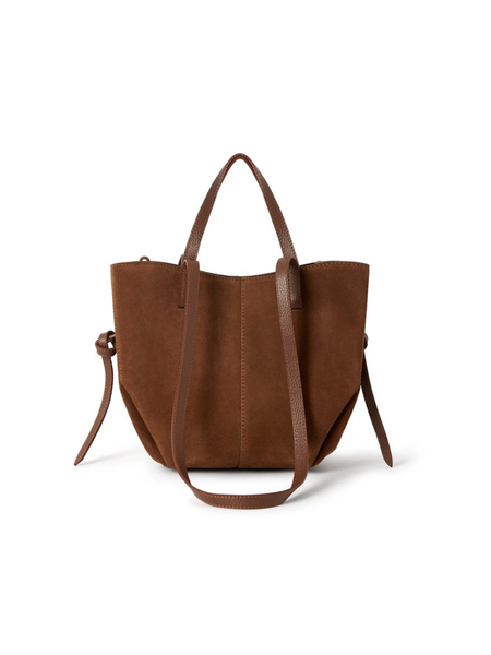 Violetta Suede Tote Bag - Olive Green