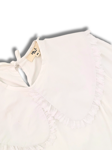 Oversized Collar Blouse - White