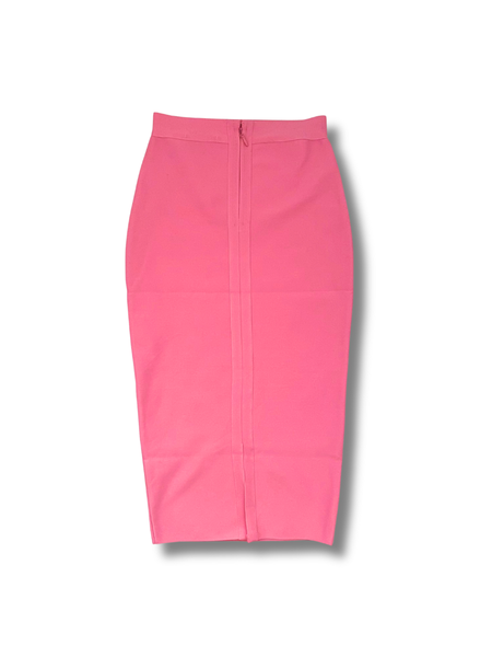Bubblegum Stretch Pencil Skirt - Pink
