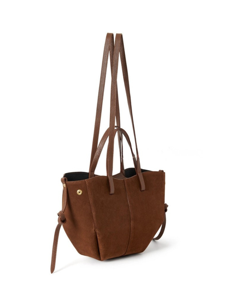 Violetta Suede Tote Bag - Olive Green