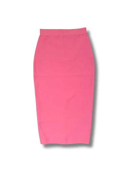 Bubblegum Stretch Pencil Skirt - Pink