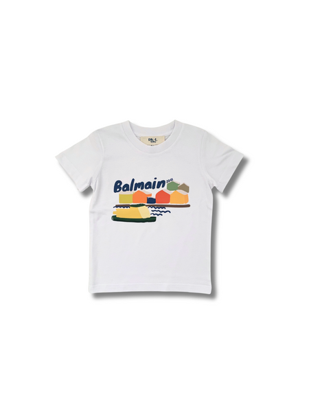 Balmain Waterfront Short Sleeve Bodysuit White