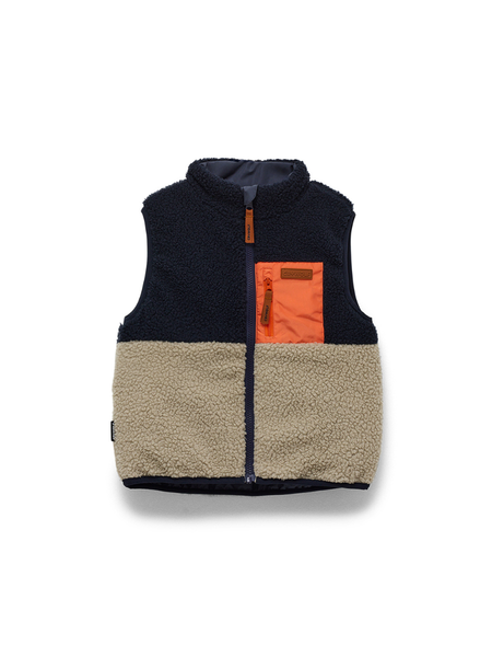 Reversible Yeti Vest - Ash Colourblock