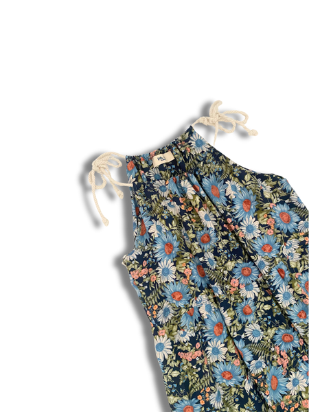 Floral Harmony Maxi Dress – Blue