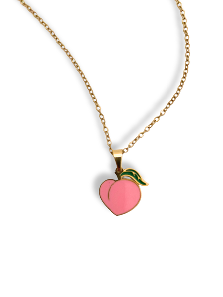 Pink Peach Pendant Necklace