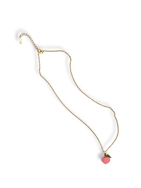 Pink Peach Pendant Necklace