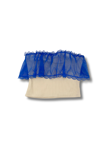 Lace Pencil Skirt - Cobalt Blue