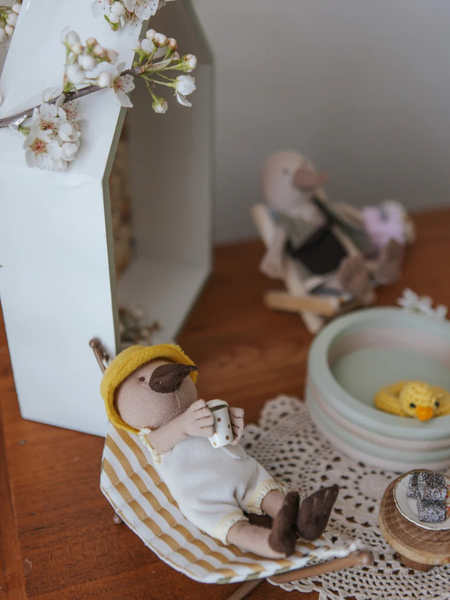 The Eucalyptus/Ochre Hammock  - Rugaroo Miniature Doll Accessories