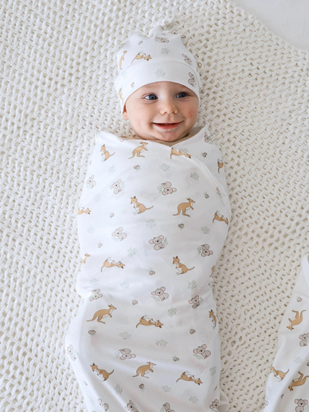 Baby Swaddle Wrap - Kangaroo & Koala