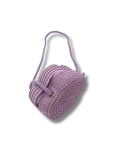 Flora Straw Bag - Lilac