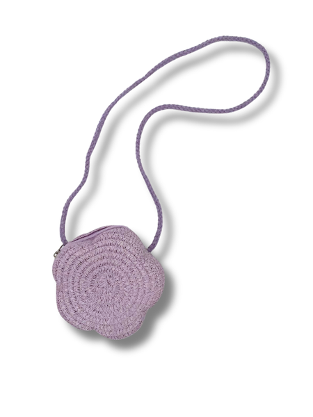 Flora Straw Bag - Lilac