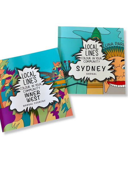 Local Lines Colouring In Book - Inner West