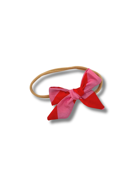 Baby Bow Soft Headband - Candy Stripe