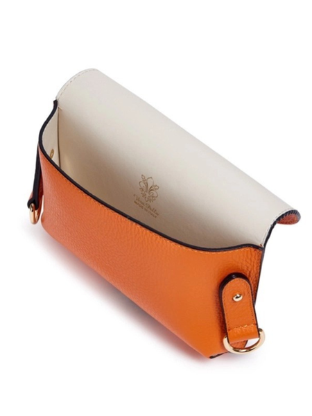Capri Crossbody Leather Bag - Dark Tan