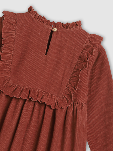 Lucie Corduroy Dress - Chili Oil
