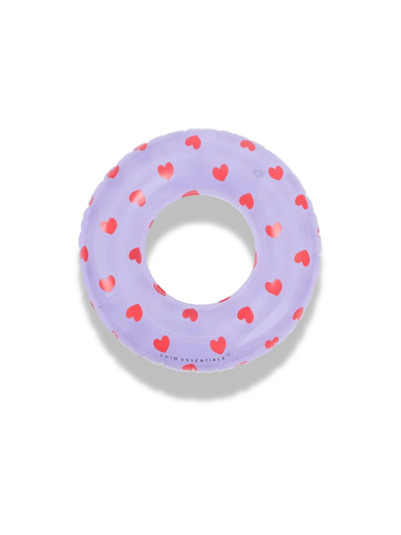 Swim Essentials Inflatable 55cm Swim Ring - Sweet Hearts Transparent